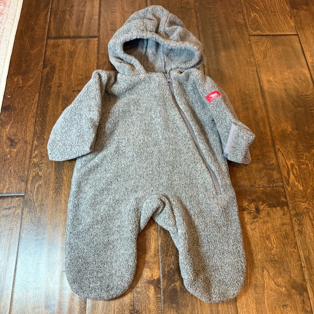 Widegeon Fleece Bunting Footie Grey size 3 Months